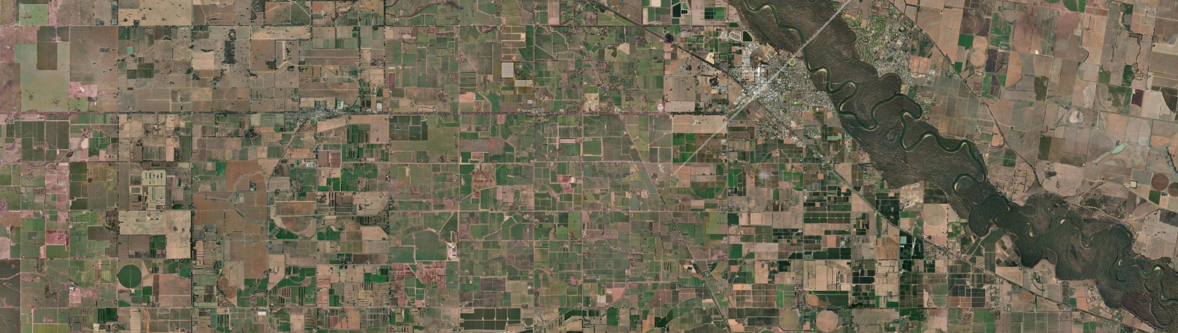 Aerial view of Yarroweyah, VIC