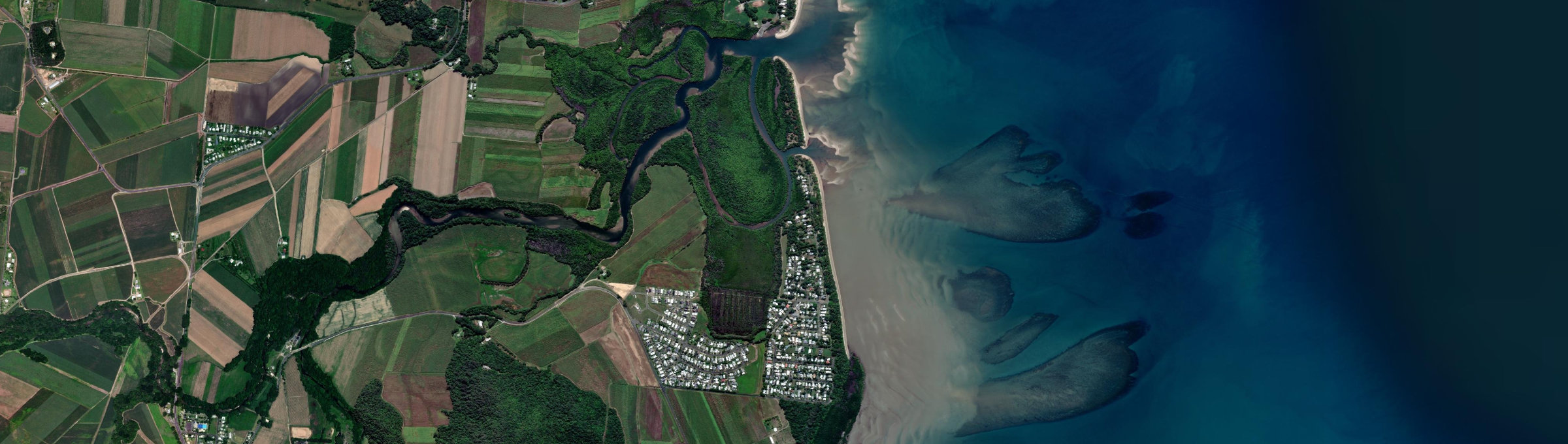 Aerial view of Cooya Beach, QLD