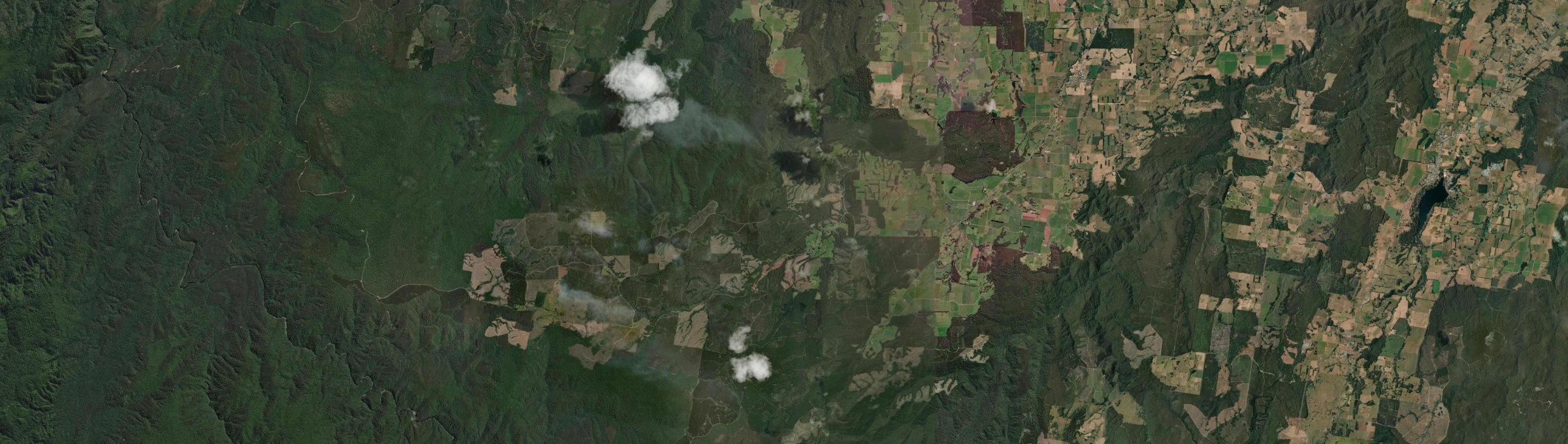 Aerial view of Takone, TAS