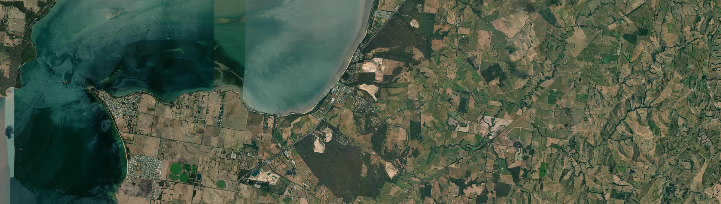 Aerial view of Grantville, VIC
