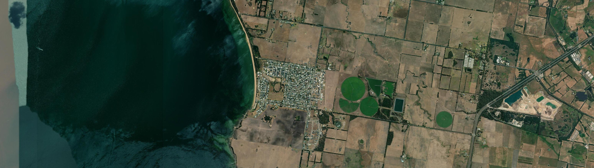 Aerial view of Coronet Bay, VIC
