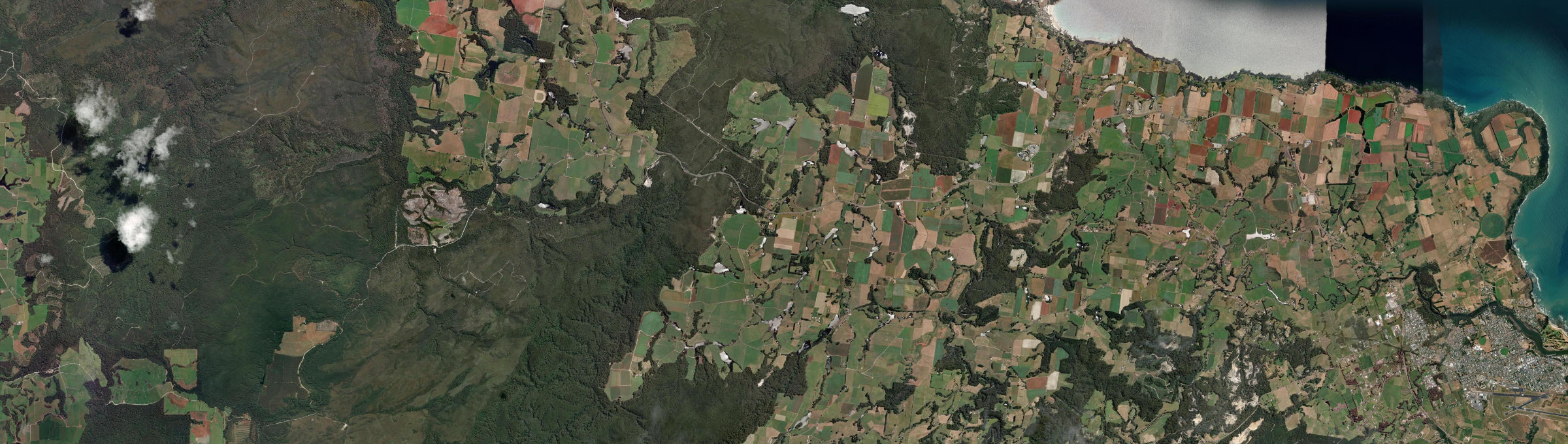 Aerial view of Sisters Creek, TAS
