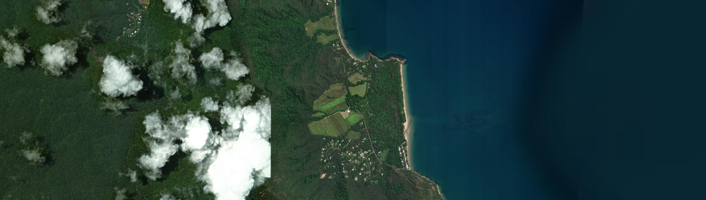 Aerial view of Oak Beach, QLD