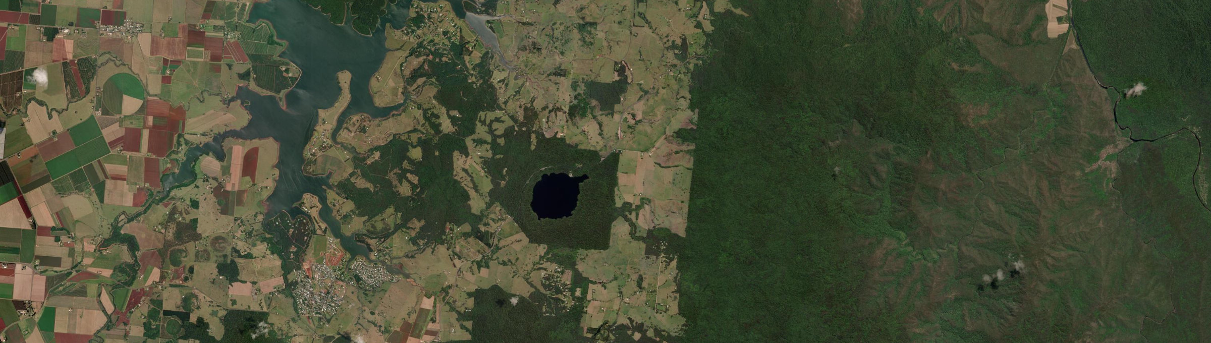 Aerial view of Lake Barrine, QLD