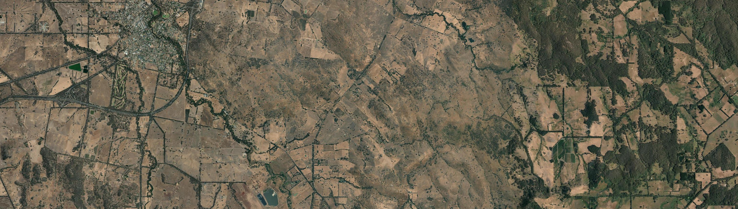 Aerial view of Sheans Creek, VIC