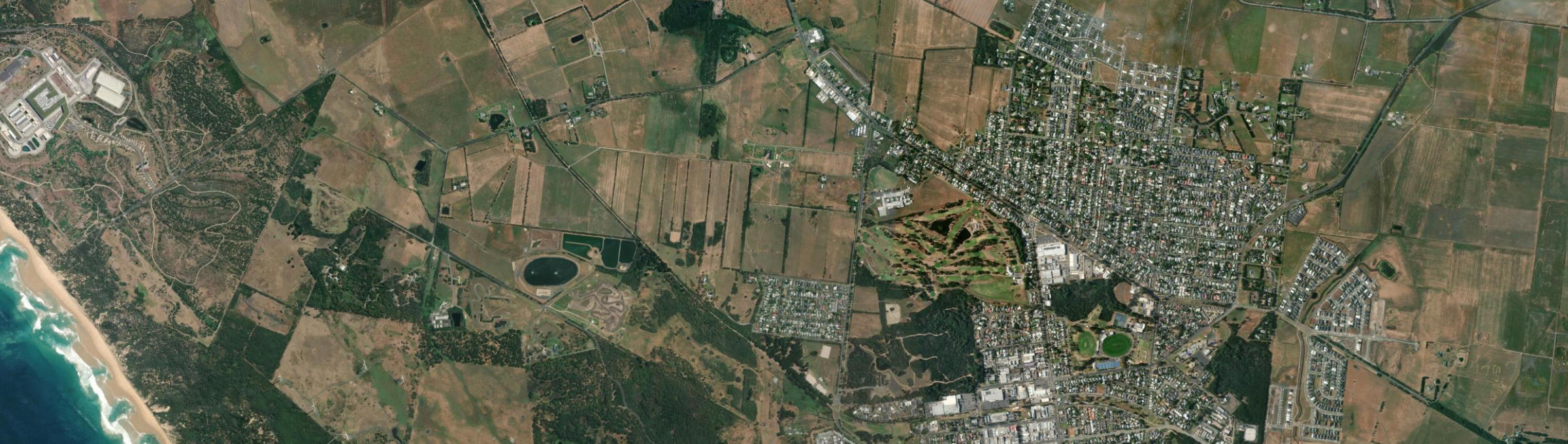 Aerial view of South Dudley, VIC