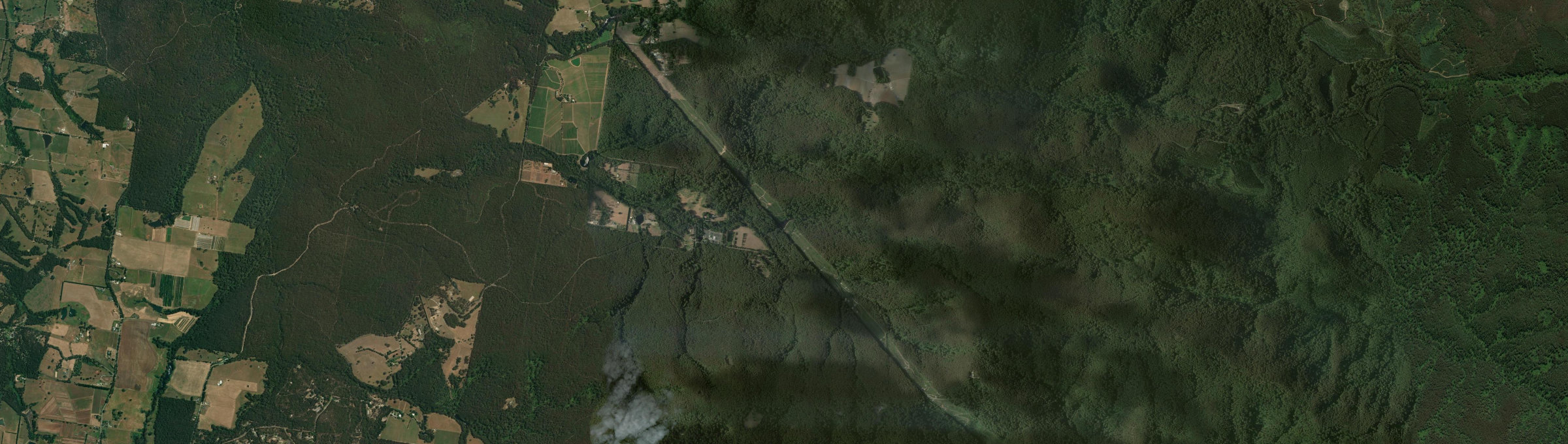Aerial view of Beenak, VIC