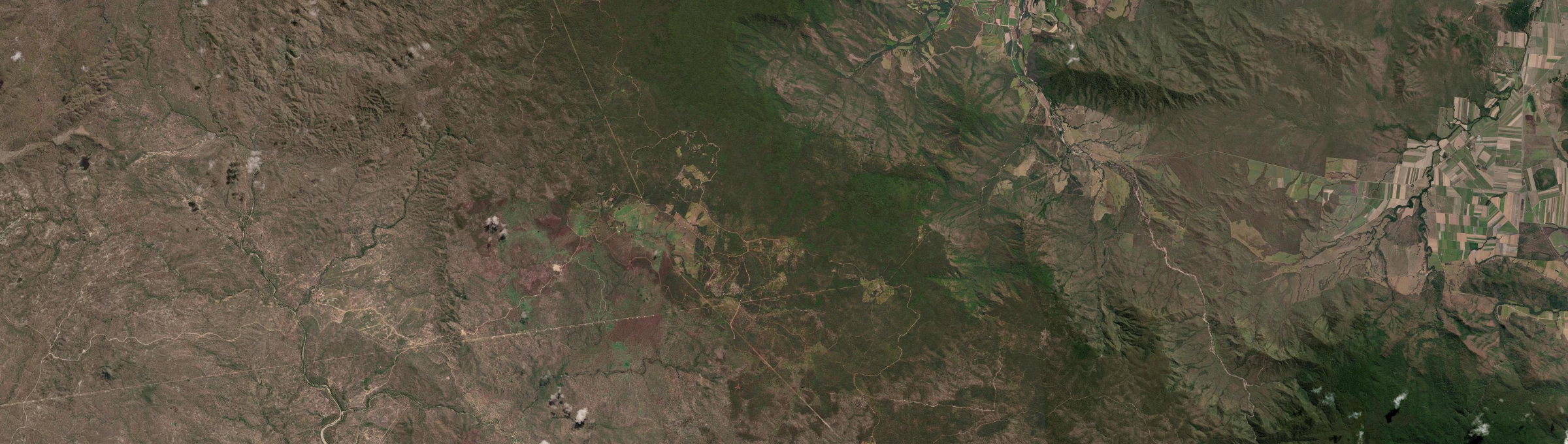Aerial view of Mount Fox, QLD