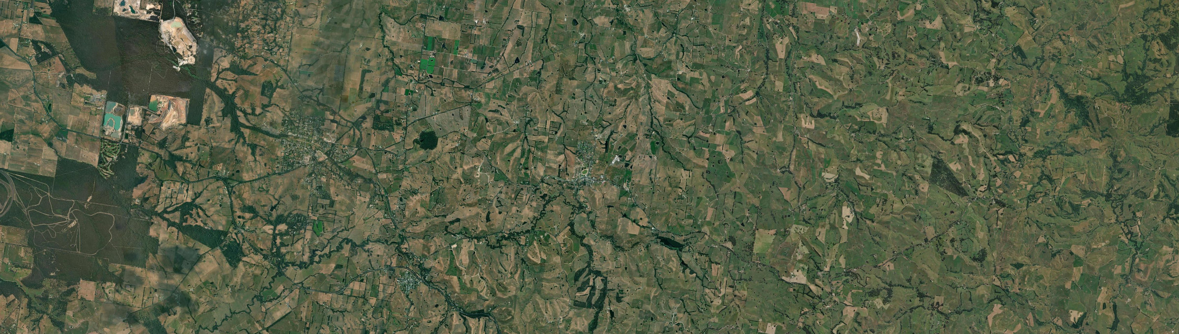 Aerial view of Poowong, VIC