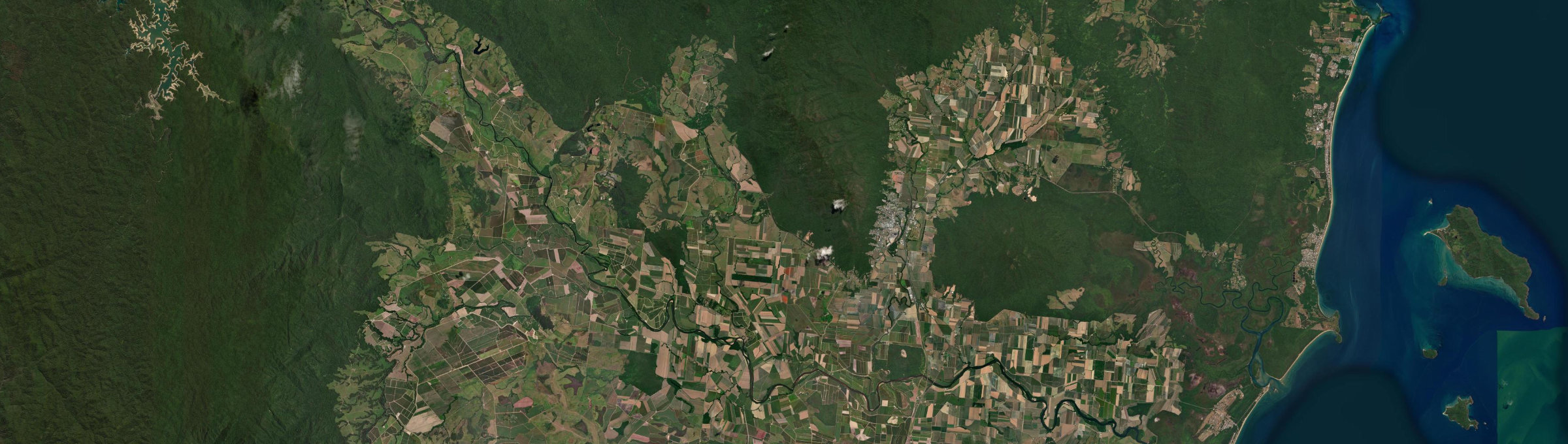 Aerial view of Jarra Creek, QLD