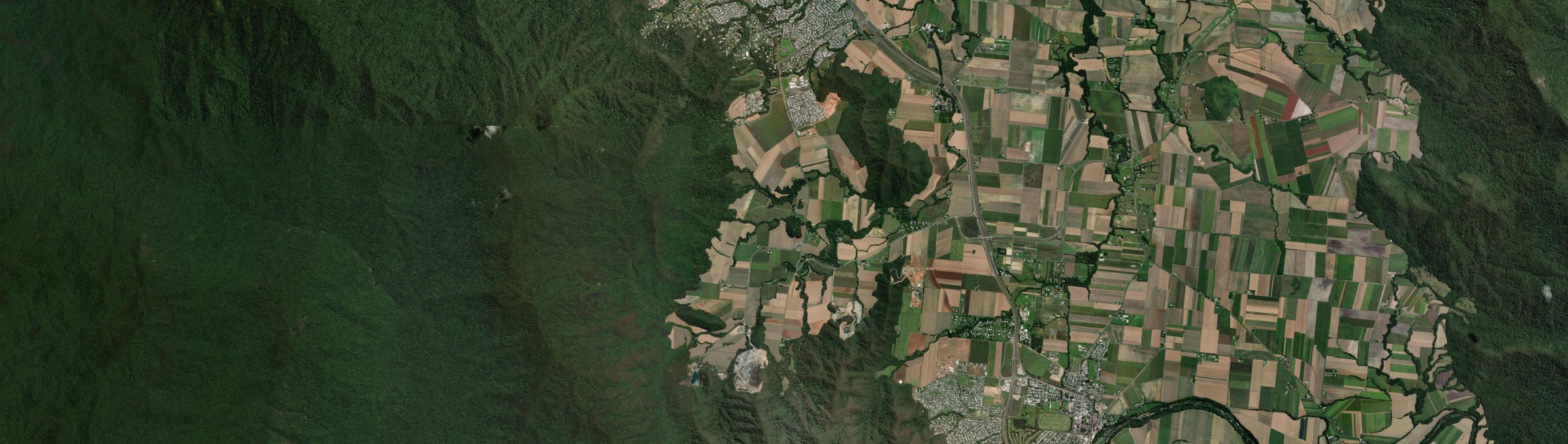 Aerial view of Mount Peter, QLD