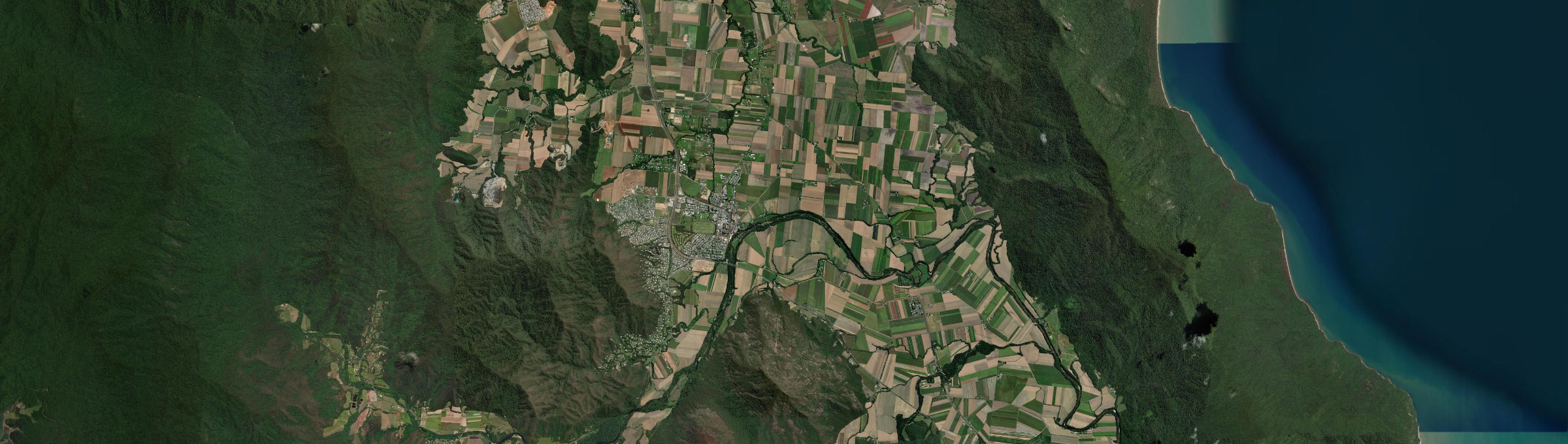Aerial view of Gordonvale, QLD