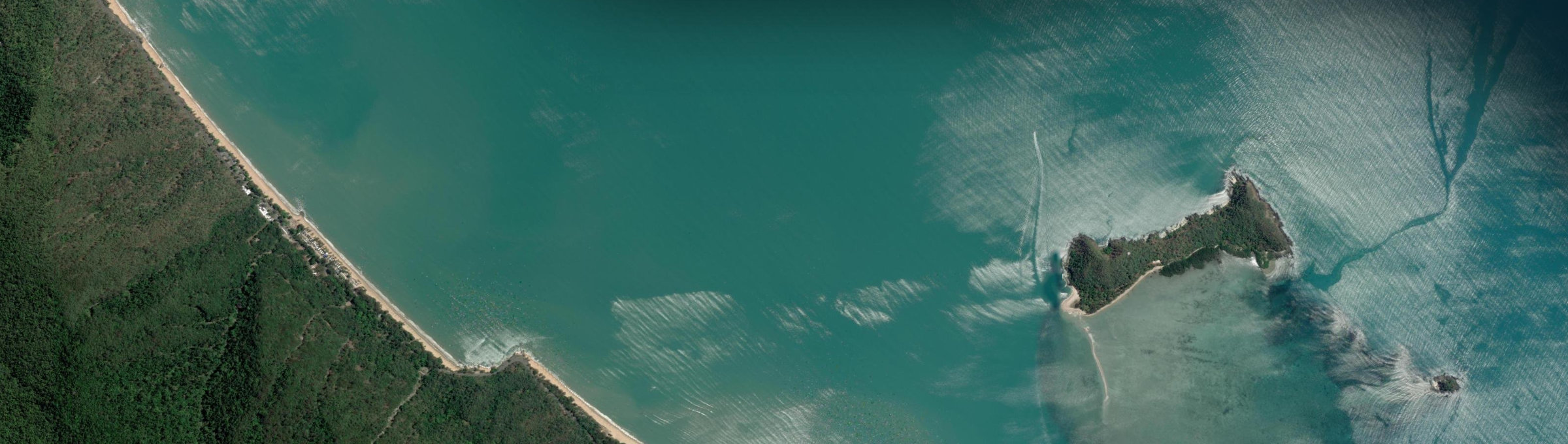 Aerial view of Ellis Beach, QLD