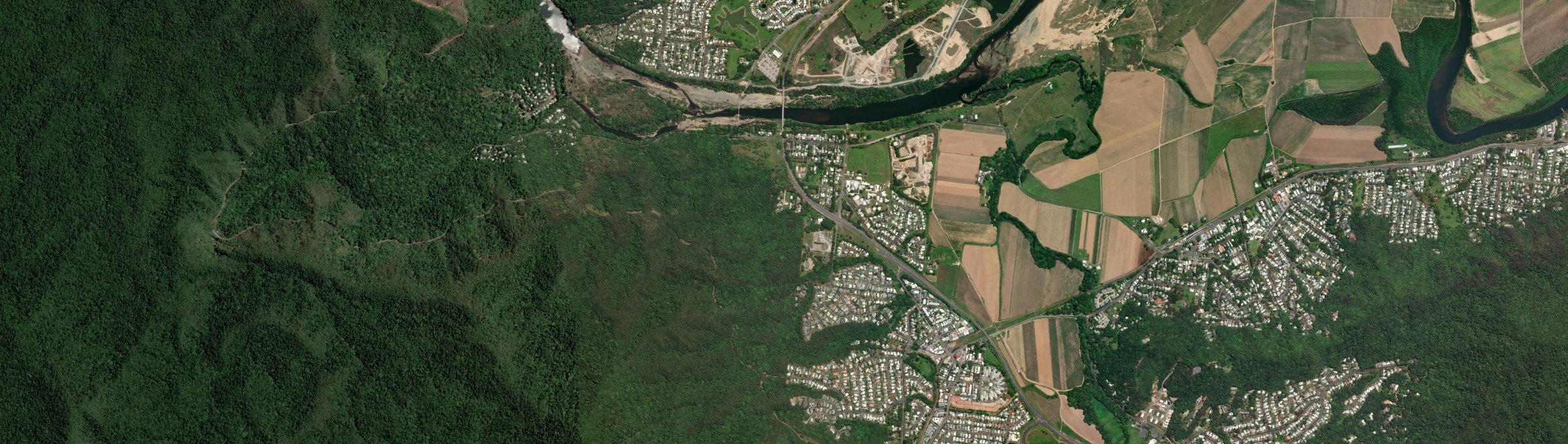 Aerial view of Kamerunga, QLD