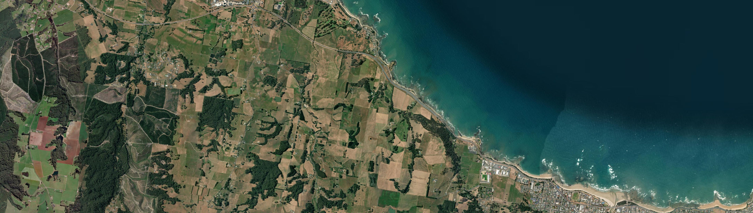 Aerial view of Doctors Rocks, TAS