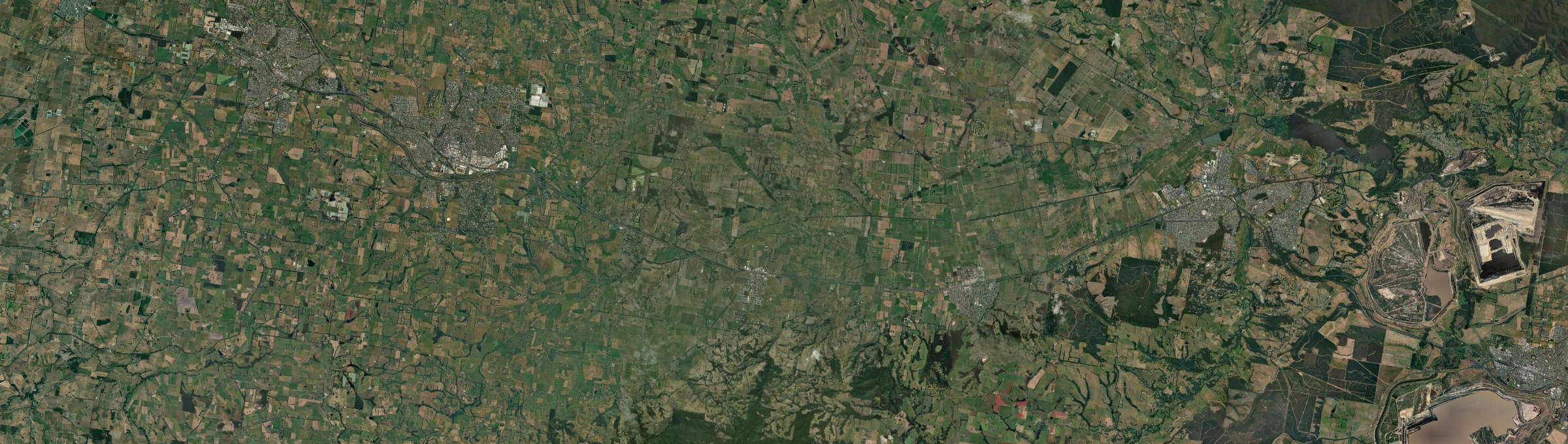 Aerial view of Yarragon, VIC