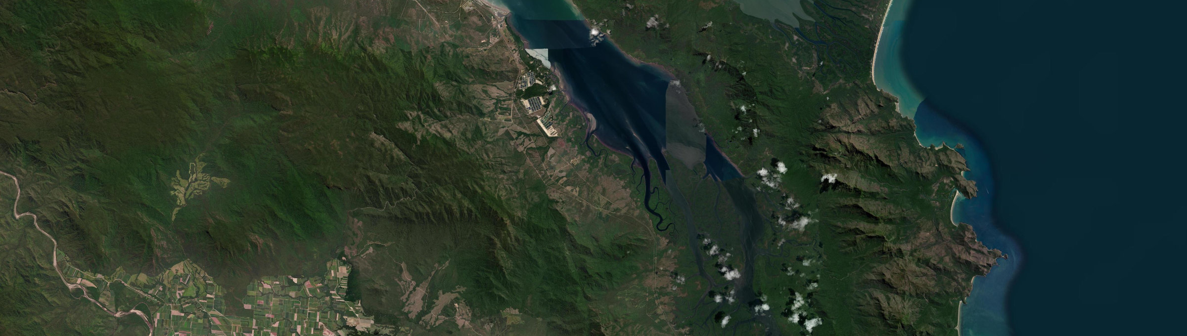 Aerial view of Damper Creek, QLD