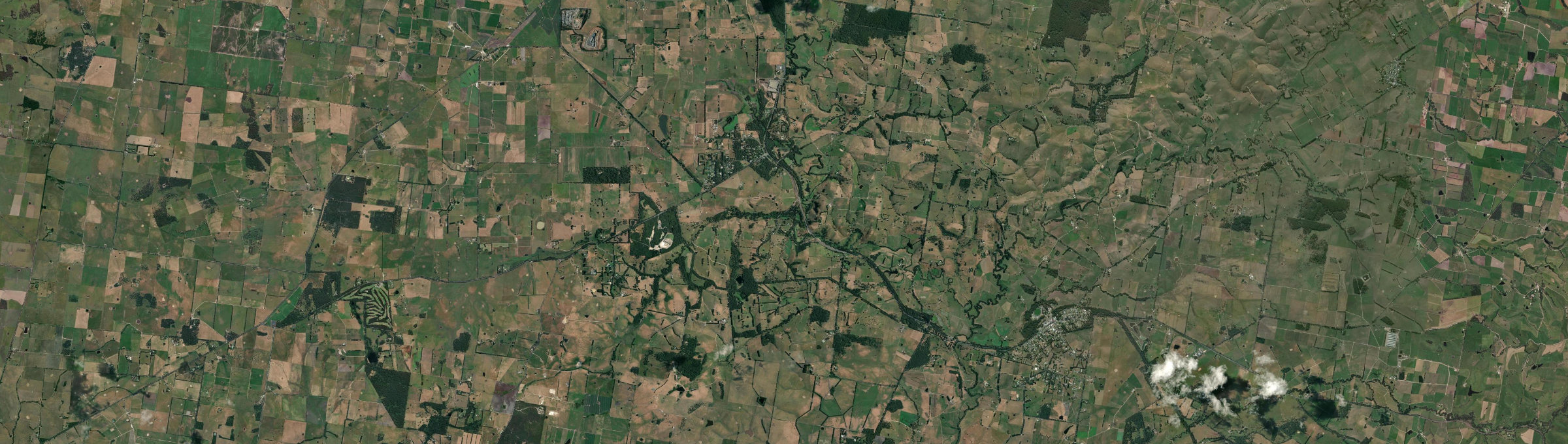 Aerial view of Koonwarra, VIC