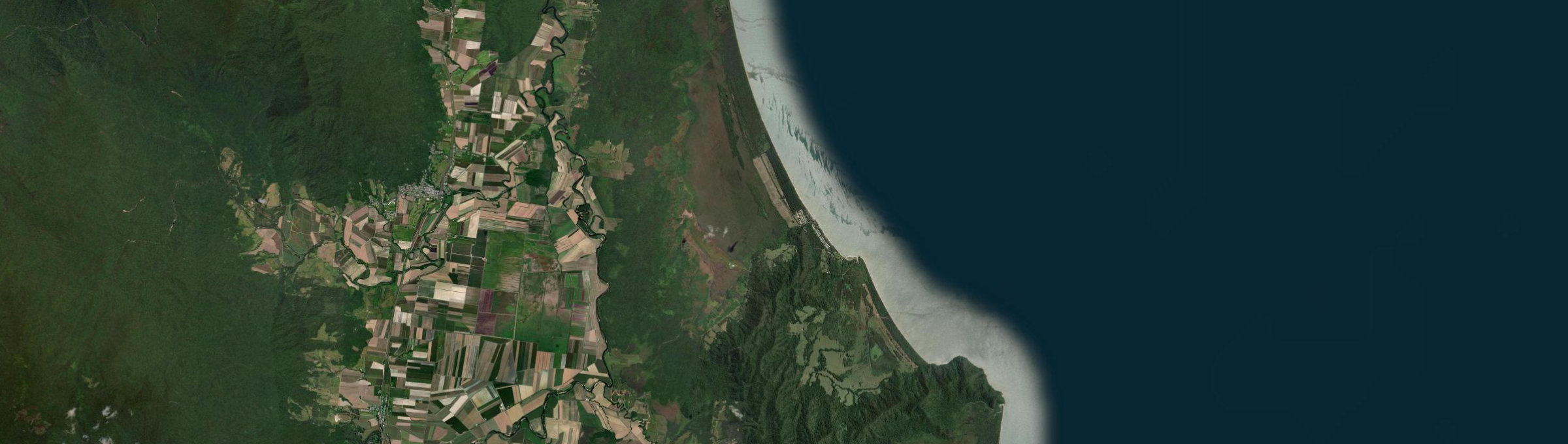 Aerial view of Bramston Beach, QLD