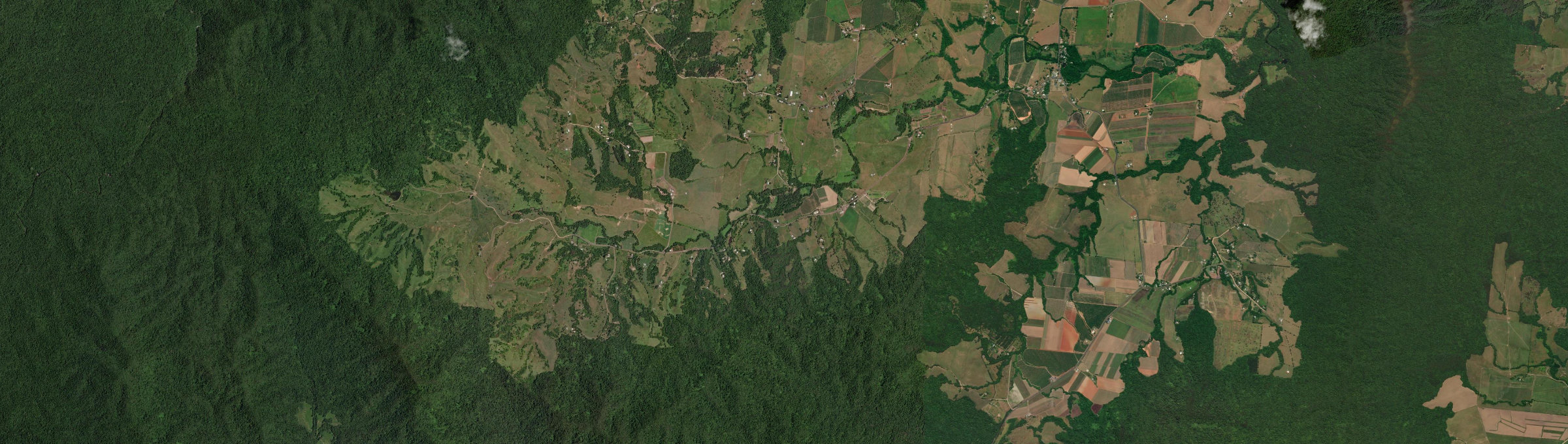 Aerial view of Mena Creek, QLD