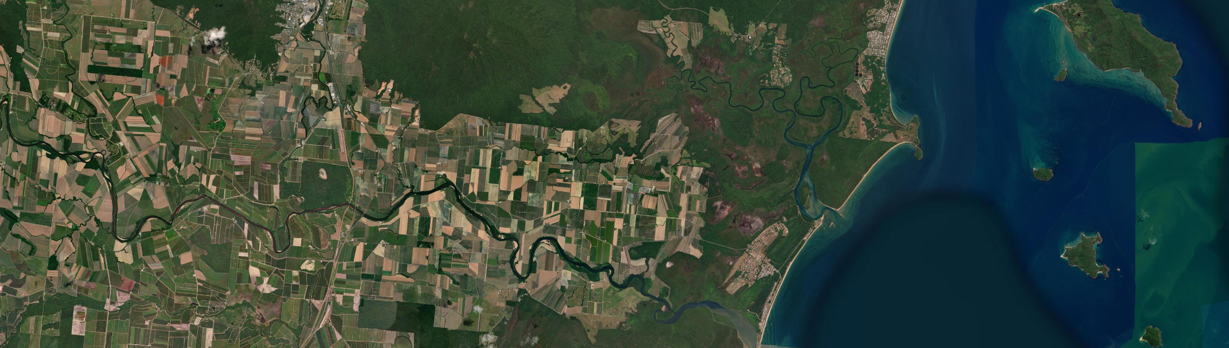 Aerial view of Lower Tully, QLD