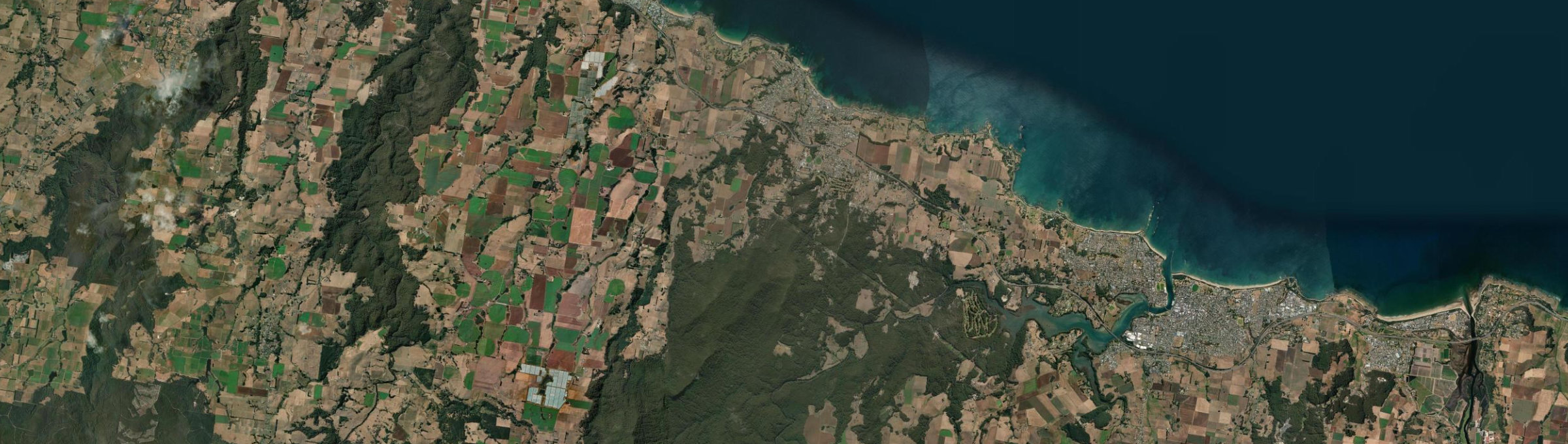 Aerial view of Penguin, TAS