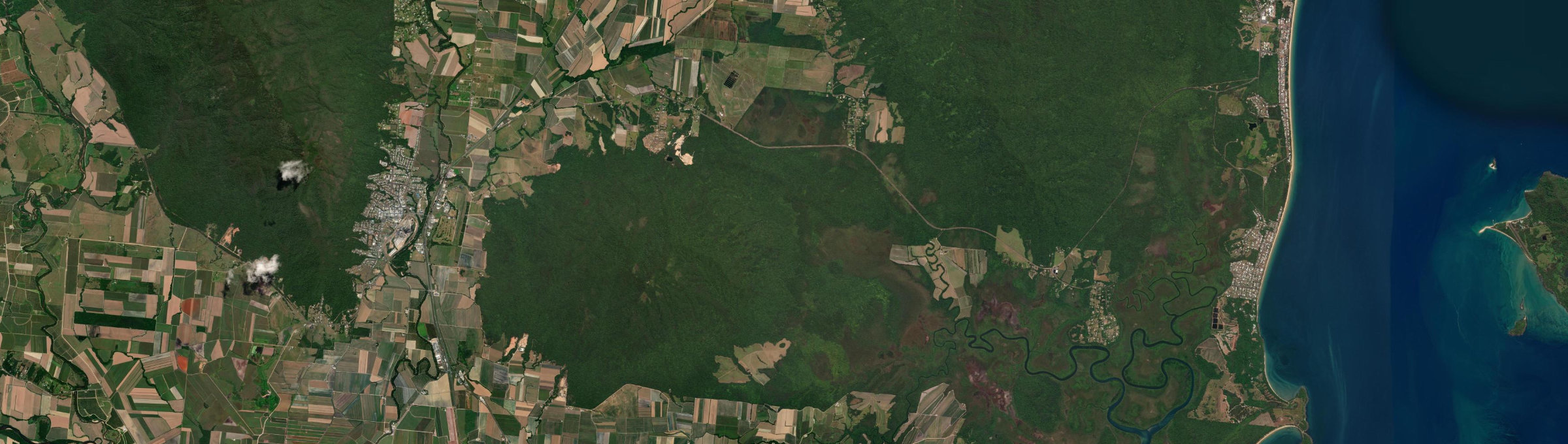 Aerial view of Mount Mackay, QLD