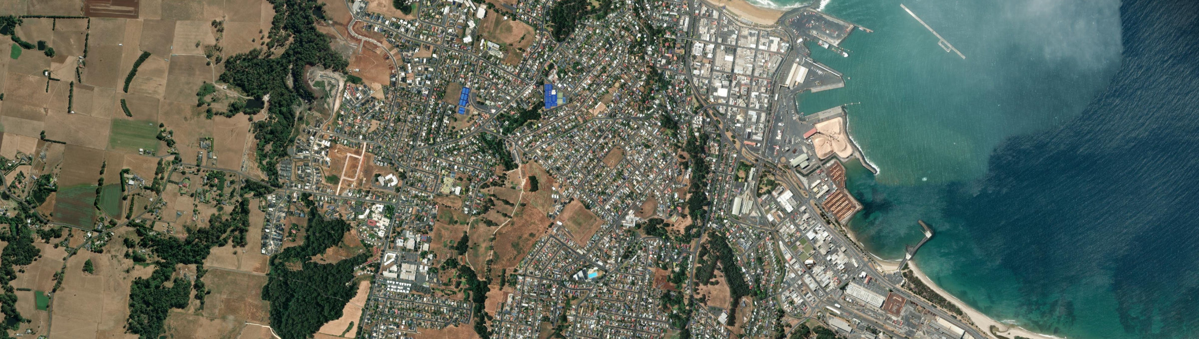 Aerial view of Montello, TAS