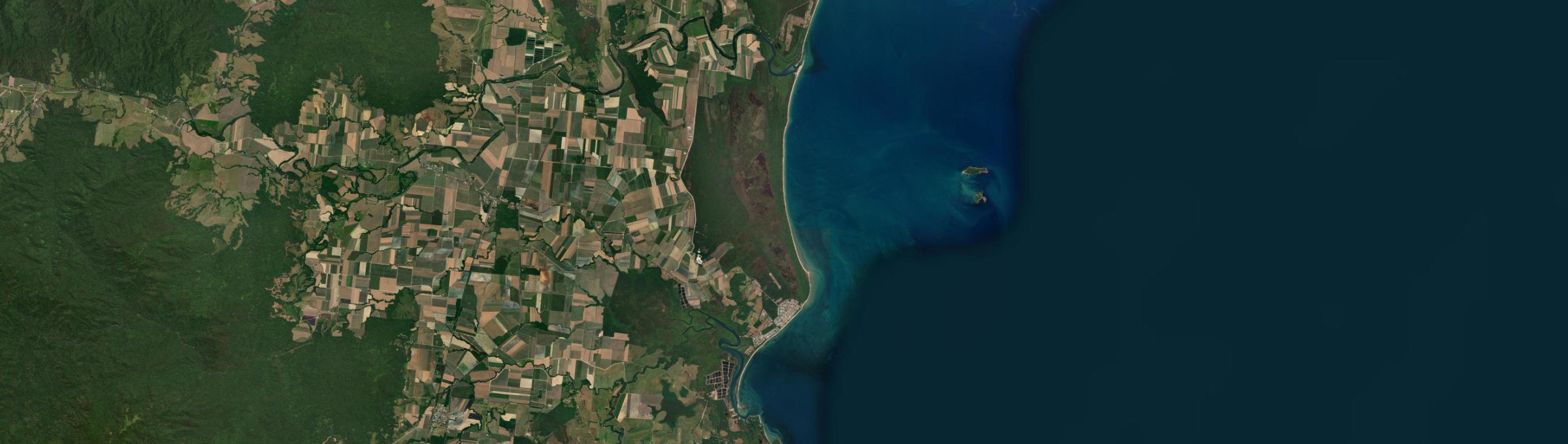 Aerial view of Kurrimine Beach, QLD