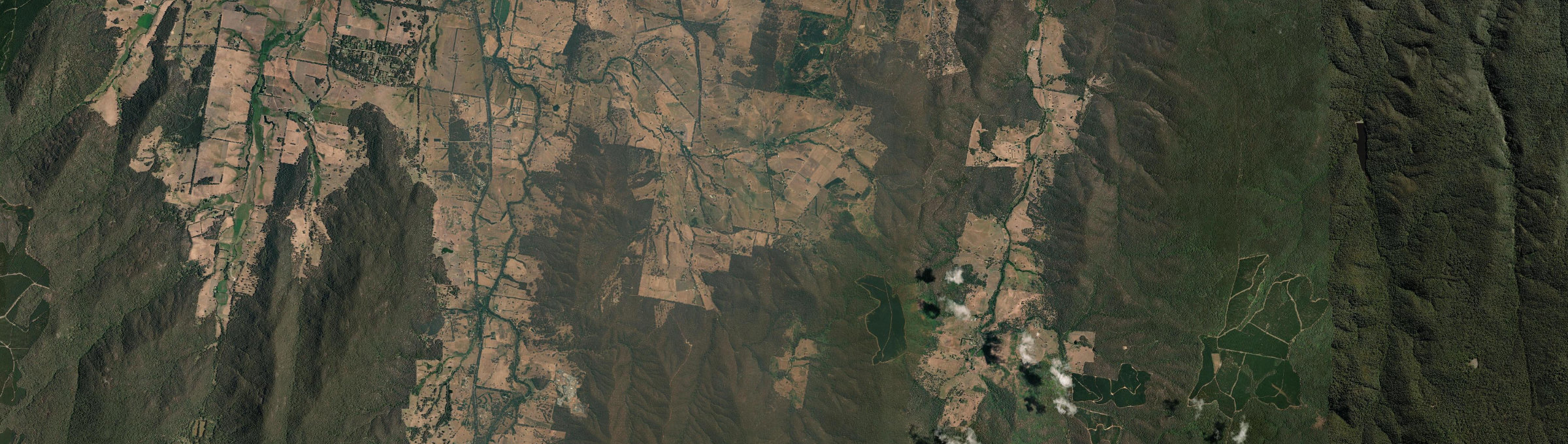 Aerial view of Samaria, VIC