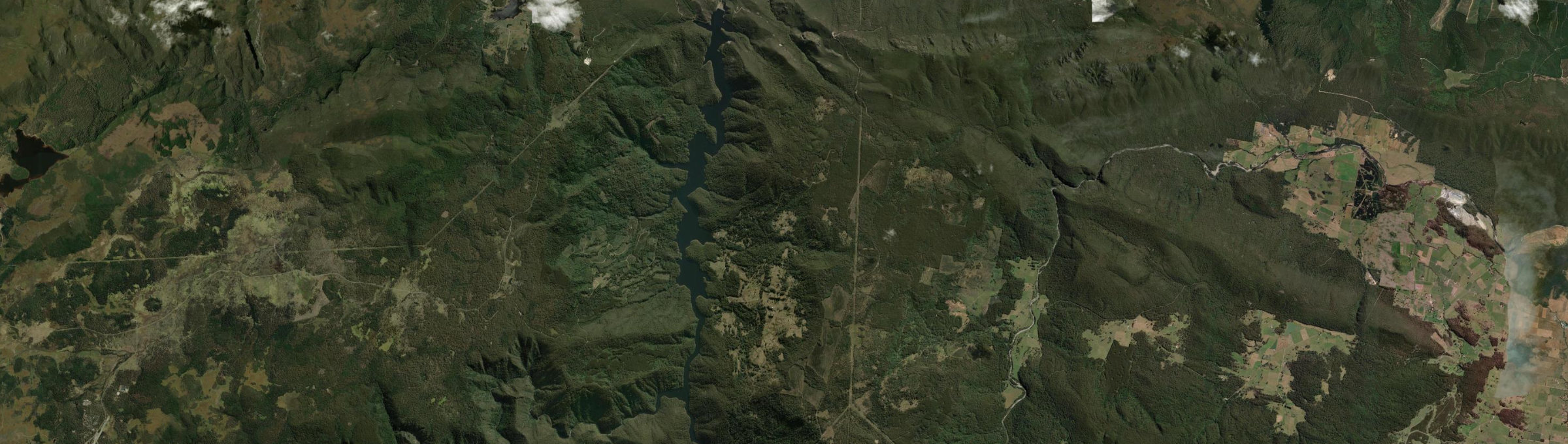 Aerial view of Lorinna, TAS