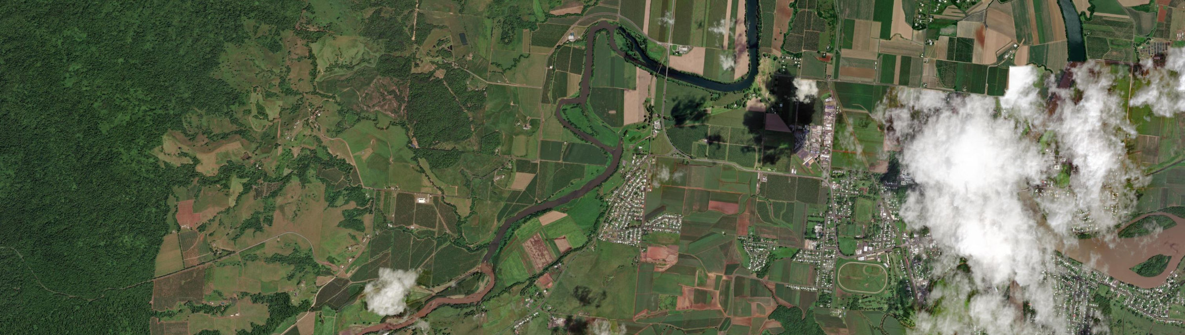 Aerial view of O'Briens Hill, QLD