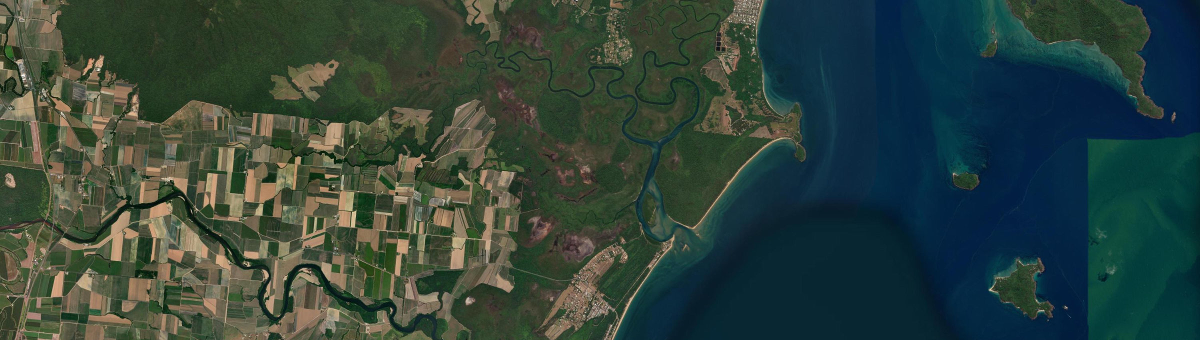 Aerial view of Hull Heads, QLD