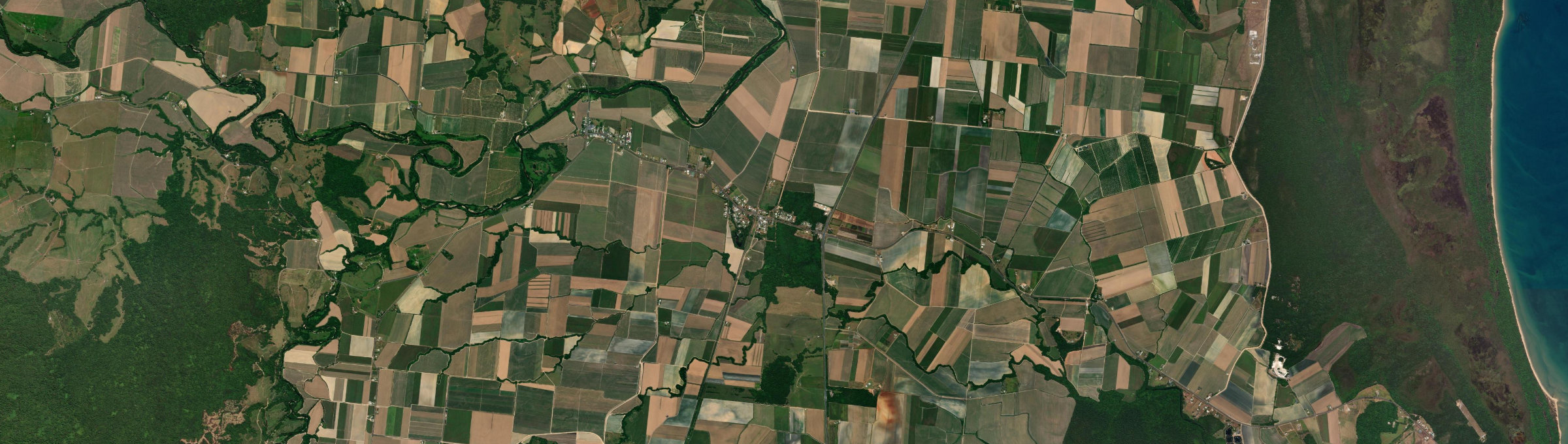 Aerial view of Silkwood, QLD
