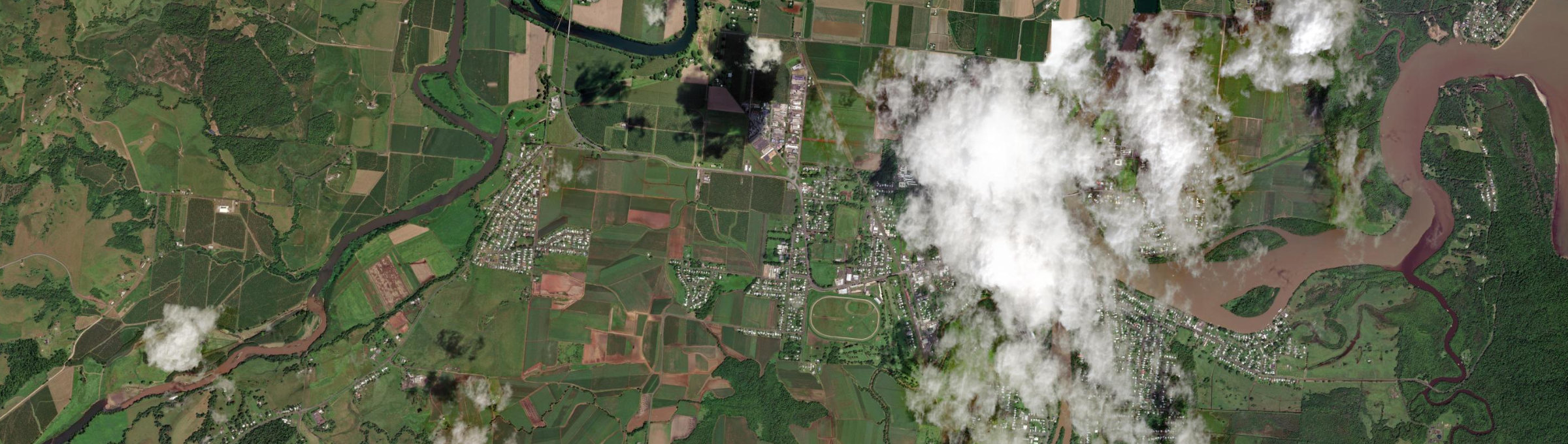 Aerial view of Goondi Bend, QLD