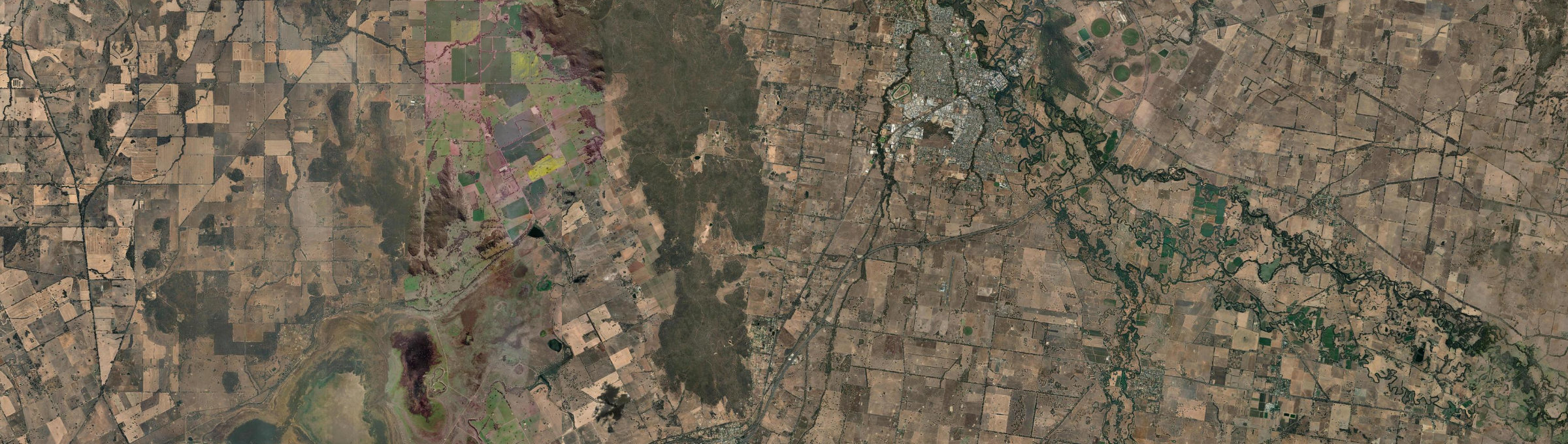 Aerial view of Wangaratta South, VIC