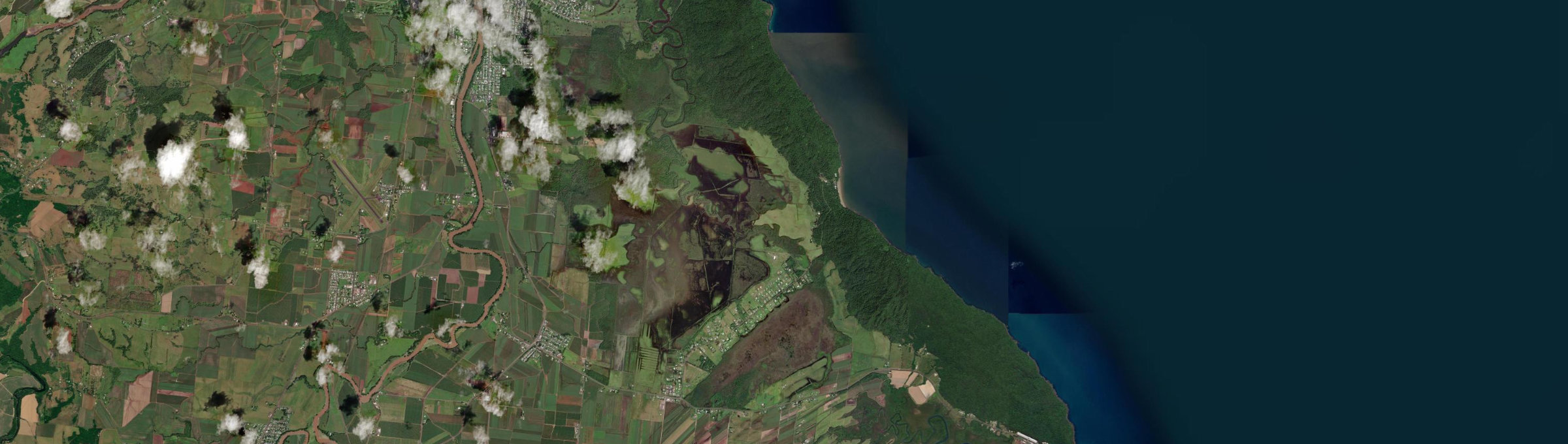 Aerial view of Etty Bay, QLD