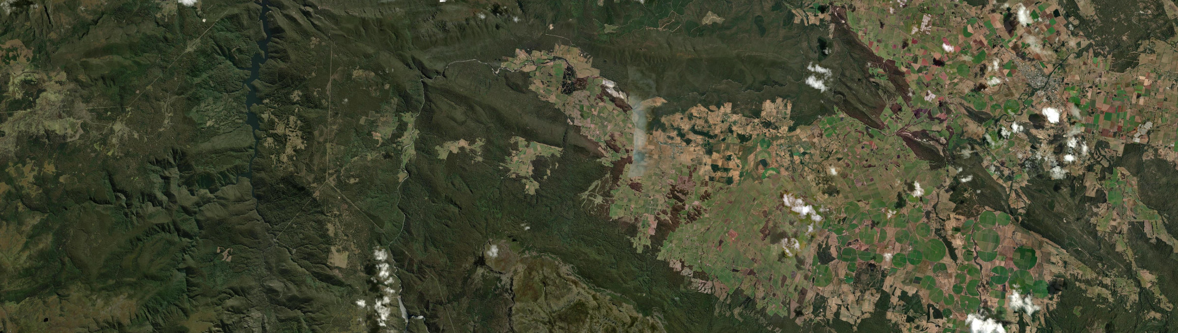 Aerial view of Mole Creek, TAS