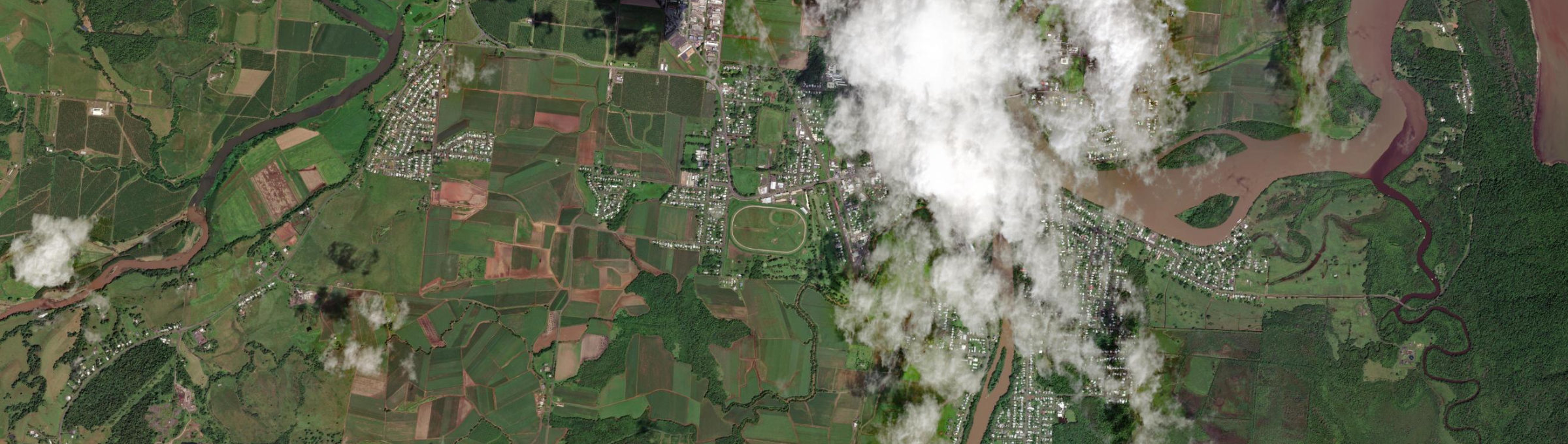 Aerial view of Goondi Hill, QLD