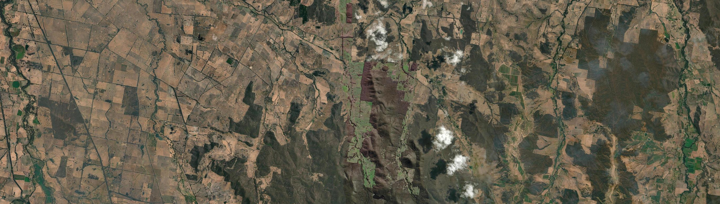 Aerial view of Upper Ryans Creek, VIC