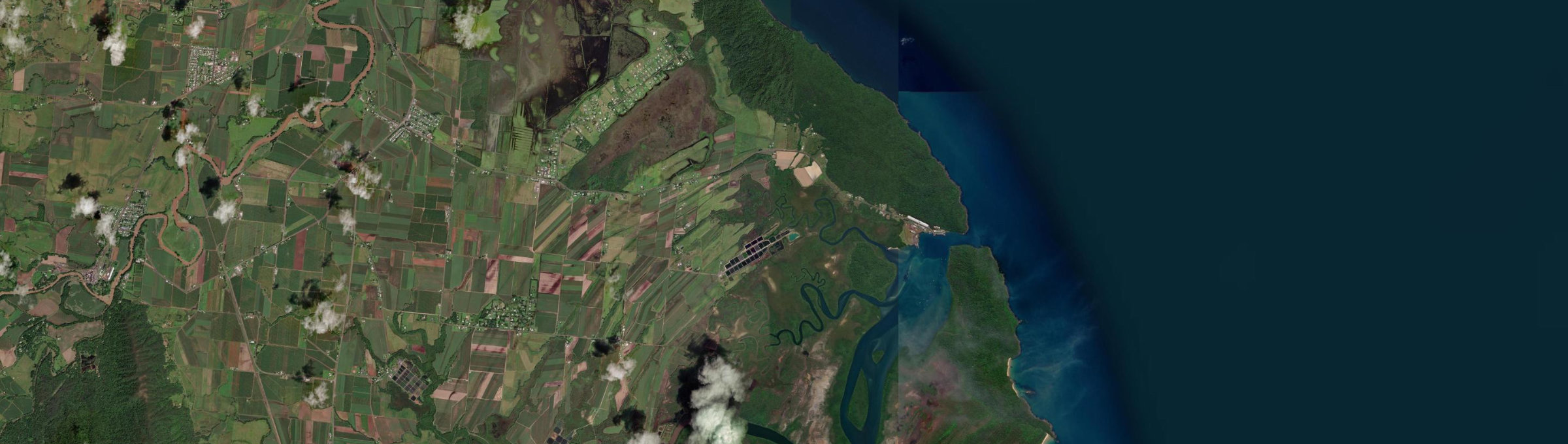 Aerial view of Mourilyan Harbour, QLD