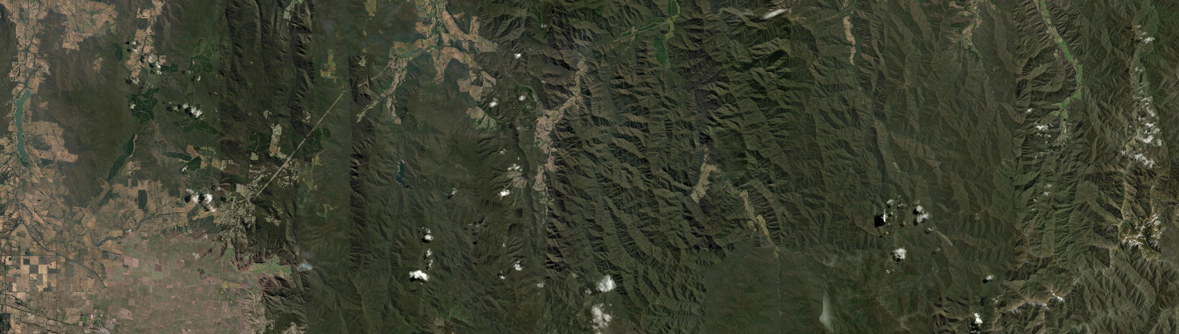 Aerial view of Rose River, VIC