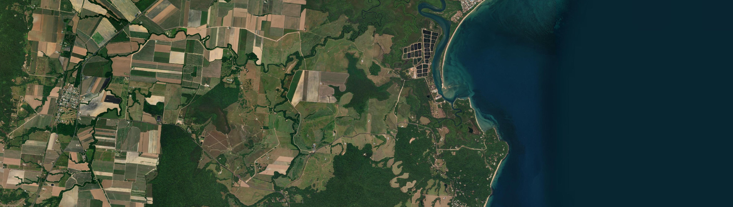 Aerial view of Midgeree Bar, QLD