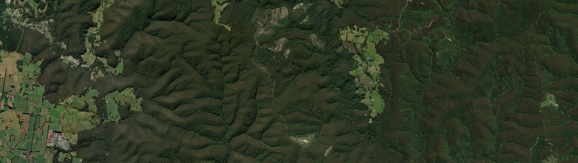 Aerial view of Fumina, VIC