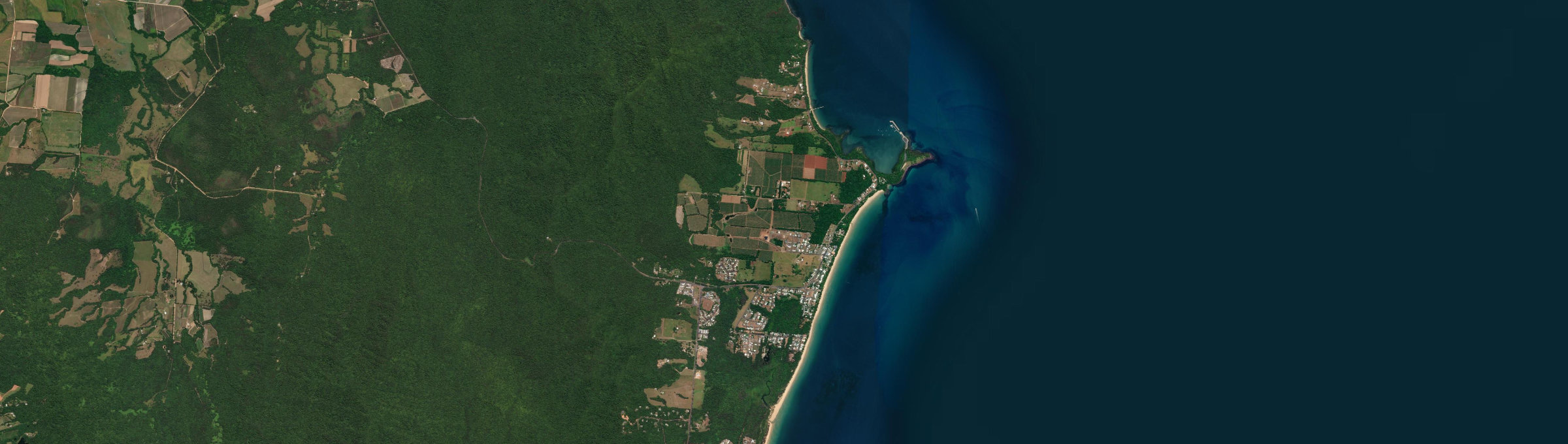 Aerial view of Mission Beach, QLD