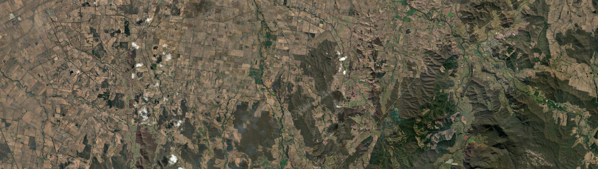 Aerial view of Meadow Creek, VIC