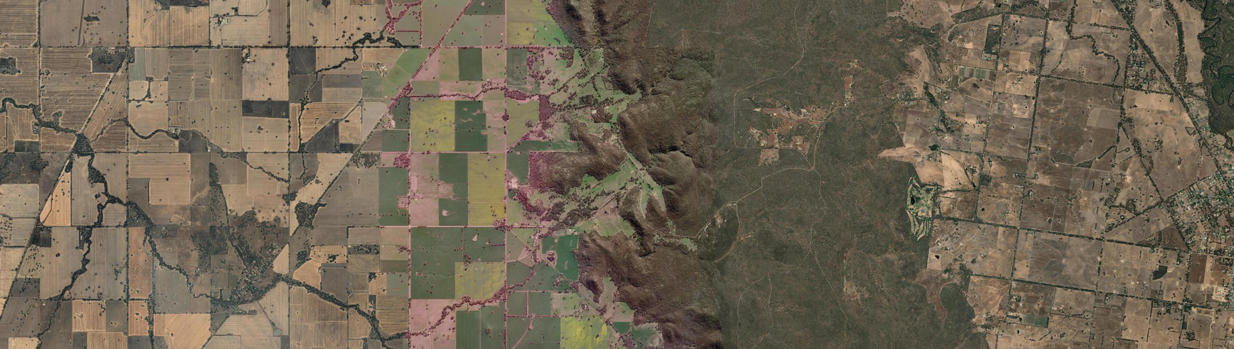 Aerial view of Mount Bruno, VIC