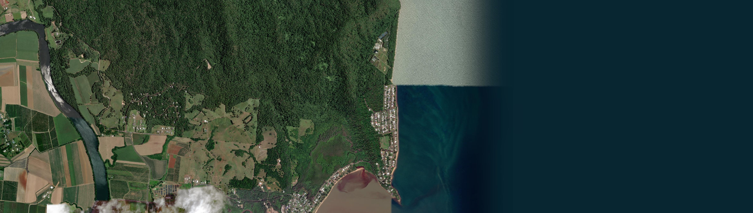 Aerial view of Flying Fish Point, QLD