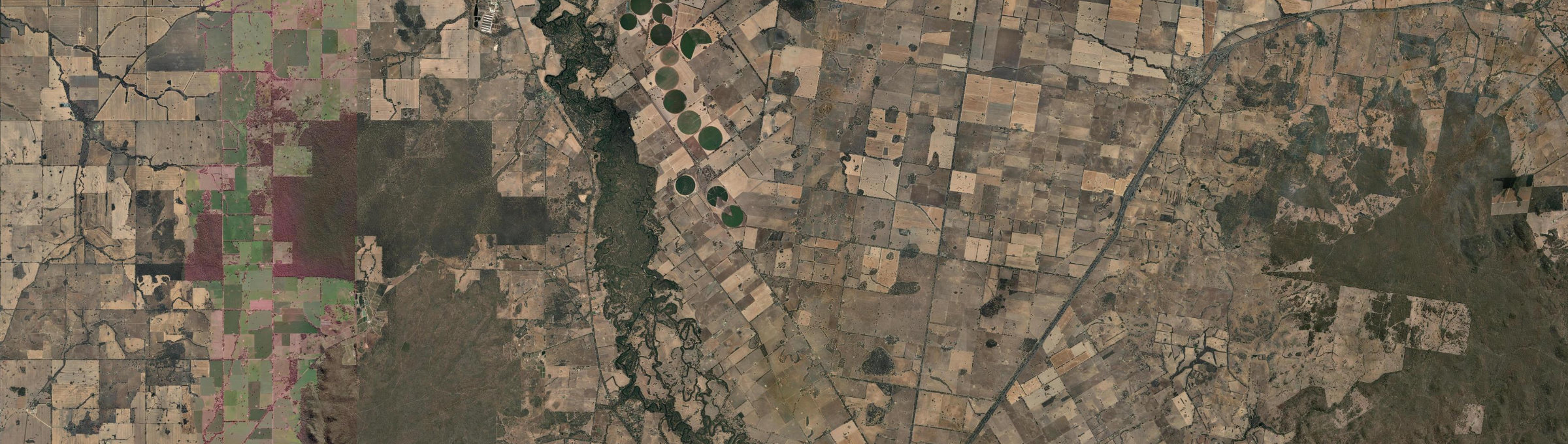 Aerial view of Boorhaman, VIC