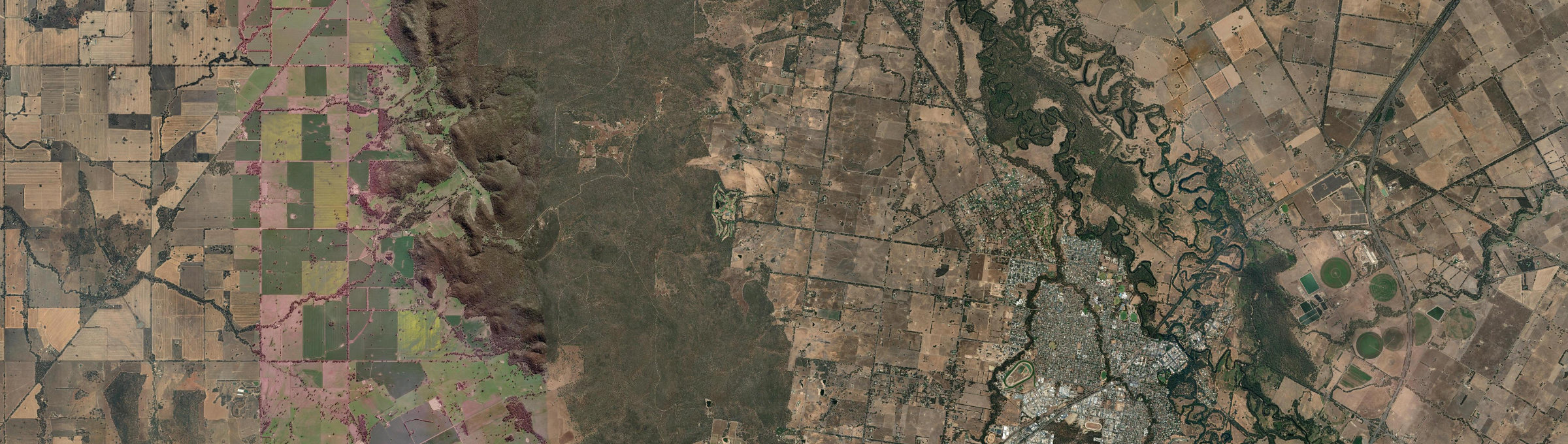 Aerial view of Wangandary, VIC